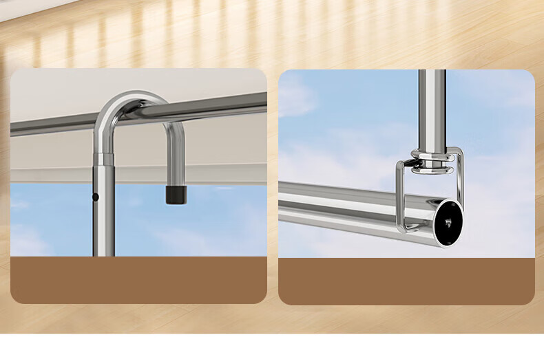 Huakaizhixing Retractable Clothes Drying Rack, Extendable Laundry Hanger for Home Balcony, Stainless Steel No-Drill Extension Pole YJ70 2.4 Meters 13