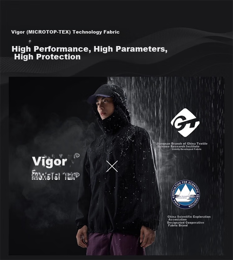 CAMEL Single-Layer Hardshell Jacket, Outdoor Professional Sealed Full-Weather Rainproof Camping Mountaineering Coat, Model 31864 9