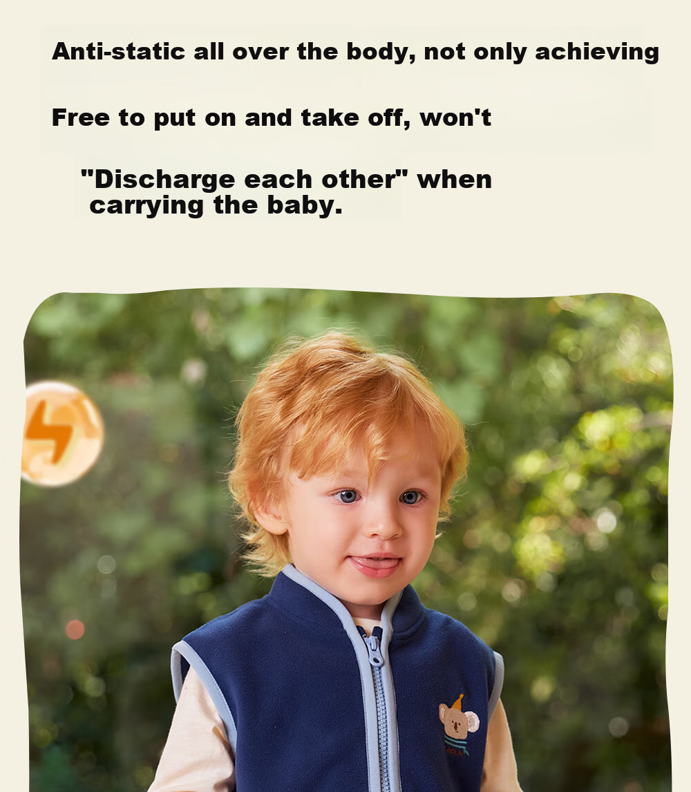 Beitaisi Children's Vest, Spring And Autumn School Uniform Essential, Infant Waistcoat, Boys And Girls Baby Fleece Vest Jacket 11