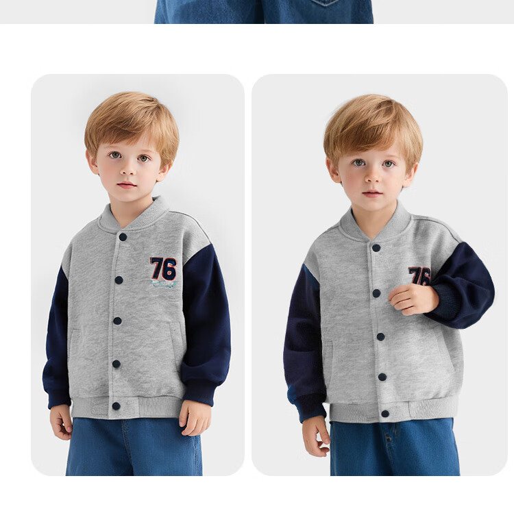 Badibadi Autumn Winter Newborn Baby Boys American Baseball Jacket Casual Sports Top Skateboard Dinosaur 100 9