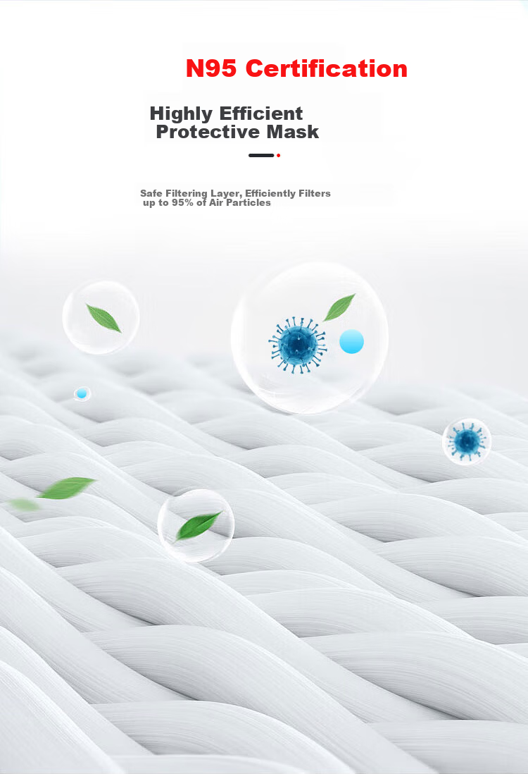 3M N95 Mask, Protects Against Influenza Virus Droplets, Anti-Smog PM2.5, Prevents Industrial Dust Particles, Pollen Mask, Head-Mounted 9132, Individually Packaged, 30 Pieces/box 7