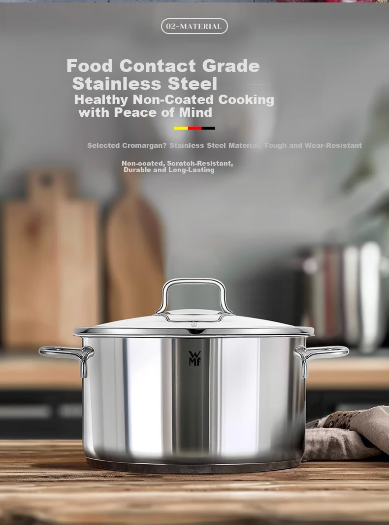 WMF German Futenbao Stainless Steel Stew Pot with Double Handles, Astoria Braising Pot, 20cm Kitchen Essential 3