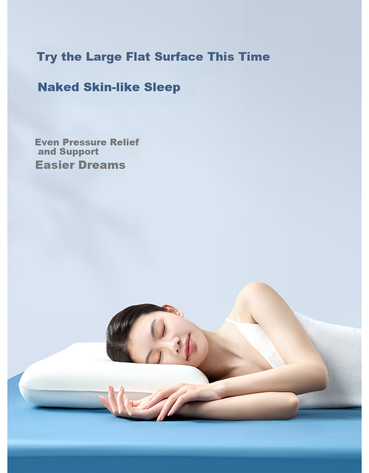 MLILY Zero Pressure Memory Foam Pillow Core, Deep Sleep Cervical Support Pillow, Sleep Pillow, S Upgraded Version, Double-Sided Sleepable 4