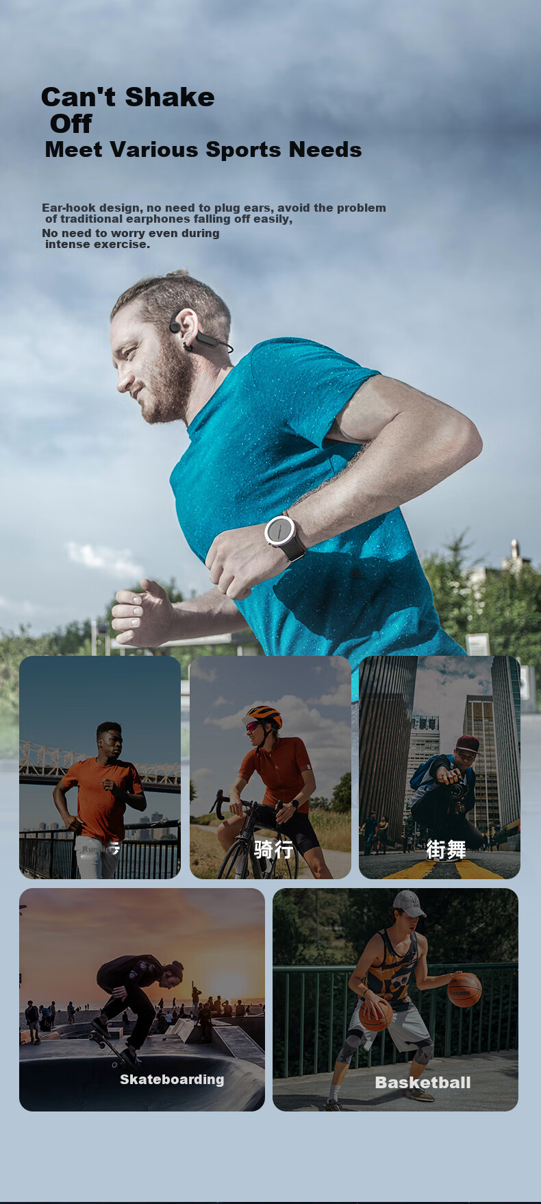Dacom AirWings MP3 Pro Bone Conduction Bluetooth Headphones, Upgraded Wireless Version, New Sports Running Model with Built-In 32GB Storage, IP56 Waterproof, Non-In Ear-Hook Style Headphones 7