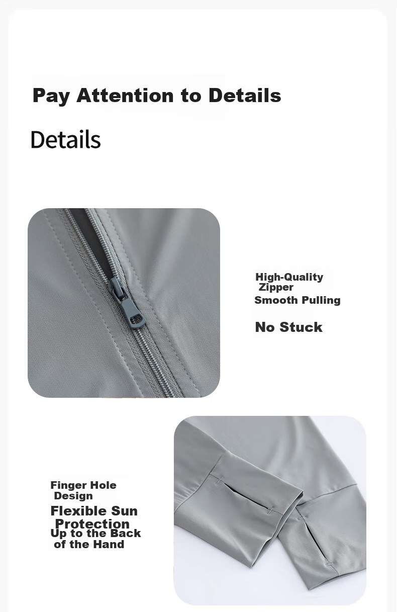 FitonTon Women's Sun Protection Jacket, Summer Outdoor Cycling Short Hooded Slim Sun Protection Shirt, Ice Silk Feel Thin Sunshade, Same Style As "Lan Jie" 17