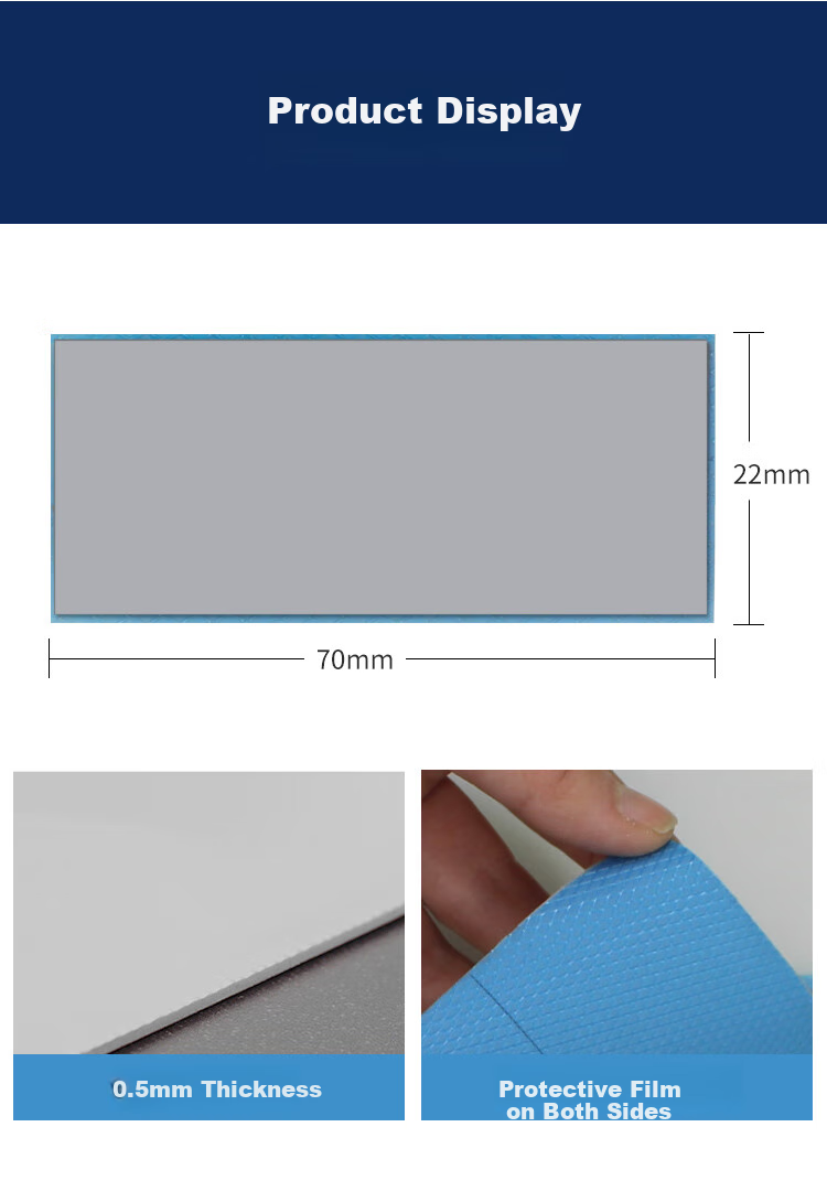 NVV M.2 SSD Thermal Paste Pad, Cooling Silicone Pad, Heat Conductive Silicone Gasket for SSD North Bridge, TC-131X with Thermal Conductivity of 12.8W 6