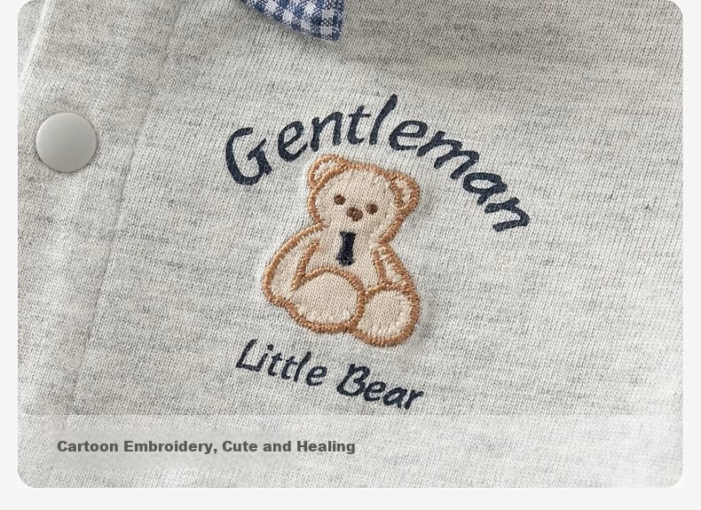 DAVE & BELLA Newborn Spring Romper Baby Boys Gentleman Jumpsuit 5