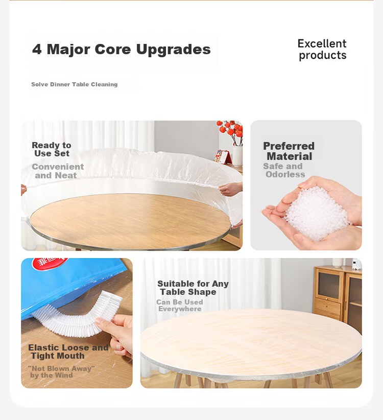 MARYYA Disposable Table Covers, 10 Pieces, High-End Waterproof Tablecloths, Thickened Plastic Table Covers for Dining Tables And Coffee Tables, Oil-Resistant 2