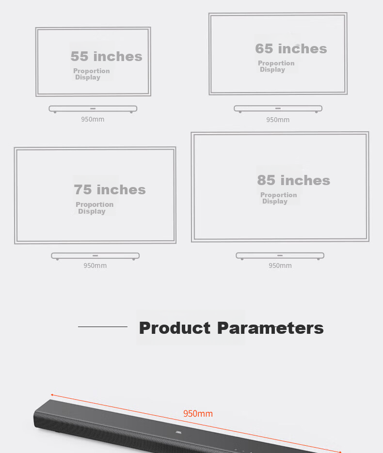 JBL CINEMA SB510 Soundbar TV Speaker System with 3.1 Dolby Audio, Built-In Subwoofer, Home Theater, External Wireless Bluetooth Computer Projector Speakers 12