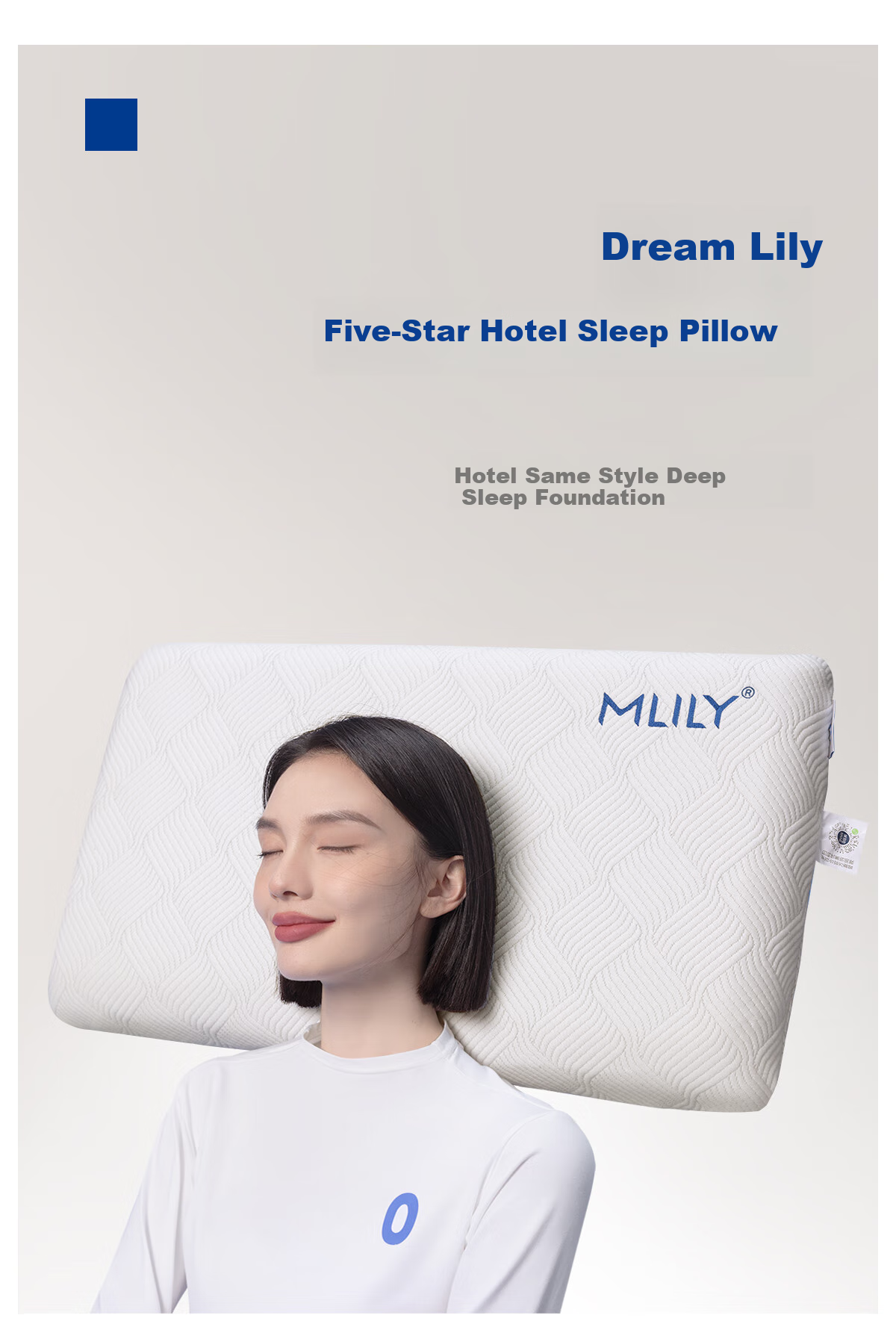 MLILY Slow Rebound Memory Foam Pillow, Cervical Pillow, Neck Support Pillow Core, Bread-Style Pillow, Adult Hotel Zero Pressure Same Model Pillow, Height 10cm 1