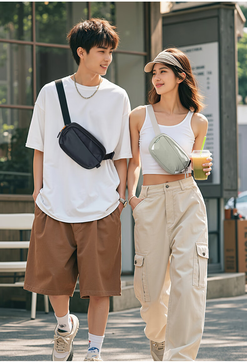 Inateck Women's Lightweight Crossbody Bag Chest Bag Shoulder Bag Student Sports Casual Waist Bag Phone Bag Commuter Small Bag Tundra Green 11