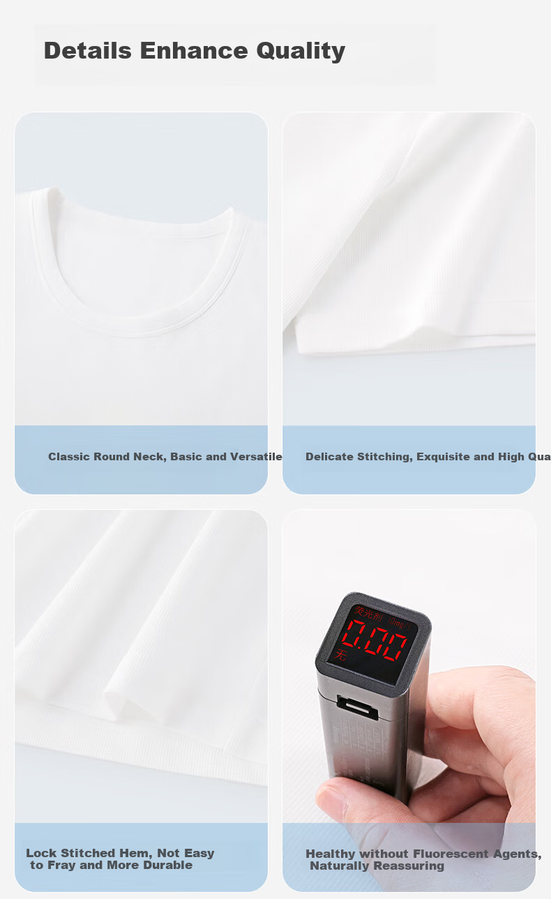 PurCotton Men's Undershirt, Short-Sleeve Vest T-Shirt, Cool And Quick-Drying 13