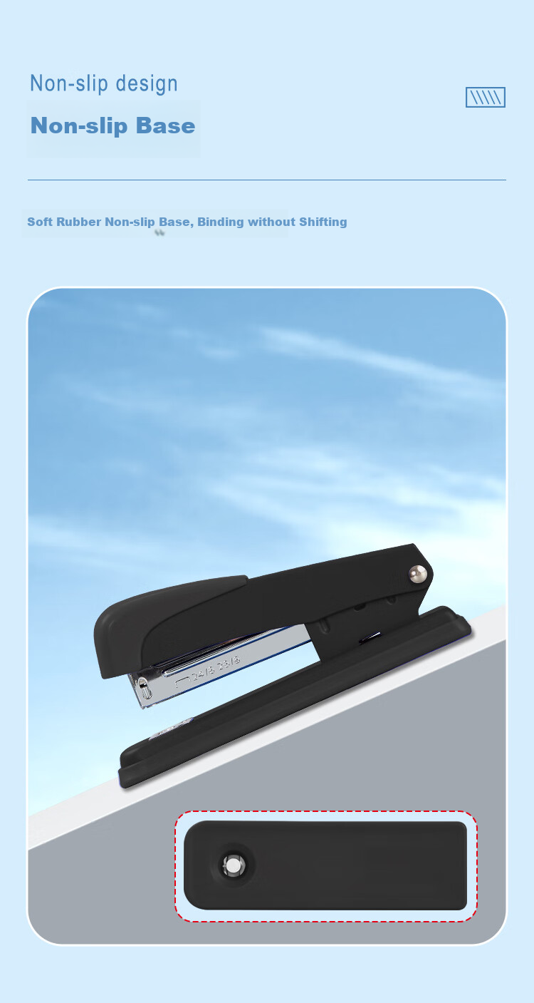 COMIX 25 Pages 12# Low-Effort Stapler + Staple Remover (Two-In) Built-In Staple Remover Compatible with Staples 24/6 Or 26/6 B2984 Blue 4
