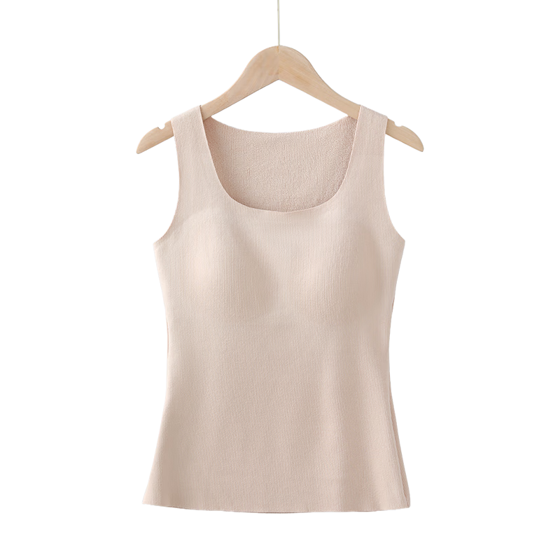 Herbal Original Women's Thermal Fleece-Lined Thickened Vest with Chest Pad Lambswool Base Shirt Autumn Winter New Outerwear