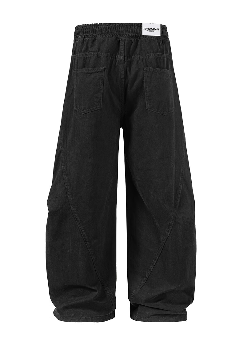 :CHOCOOLATE IT American Style Pure Cotton Work Pants Men's Autumn New Trendy Loose Casual Curved Blade Pants White Apricot XL 5