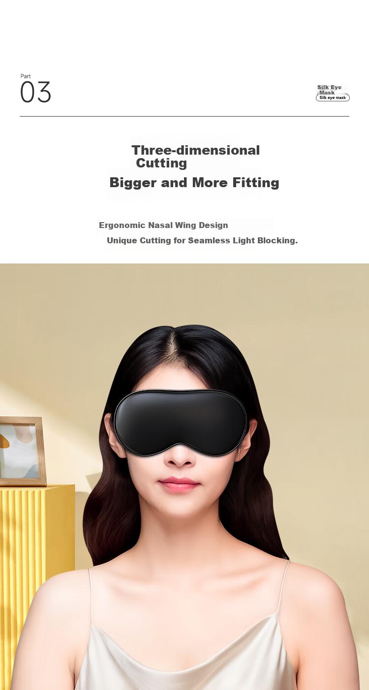 BIAZE Silk Eye Mask, Adjustable Light Blocking, Breathable, for Men And Women Students, Sleeping, Mulberry Silk, Nap, Travel, Pink 5