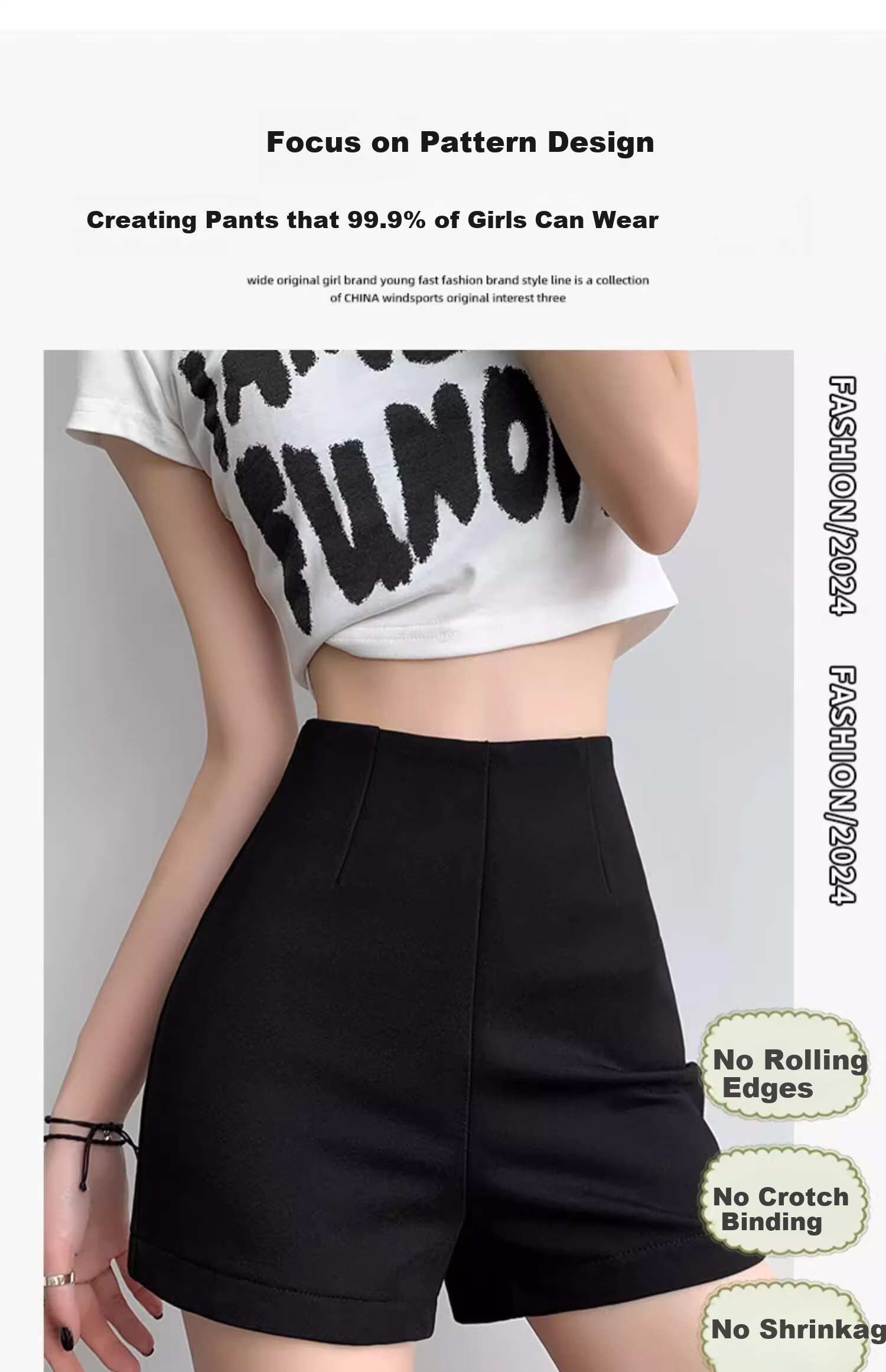 Yishangmei Black Suit Shorts, Summer Women's Wear, 2026 New American Style Hot Girl Sports Casual Hot Pants, Slimming And Fitted 4