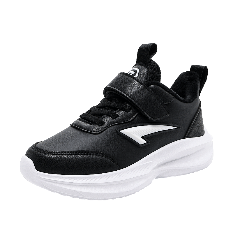7-PE Boys' Sports Shoes 2025 Autumn Winter New Waterproof Leather Mid-Large Kids Fleece-Lined Lightweight Children's Shoes