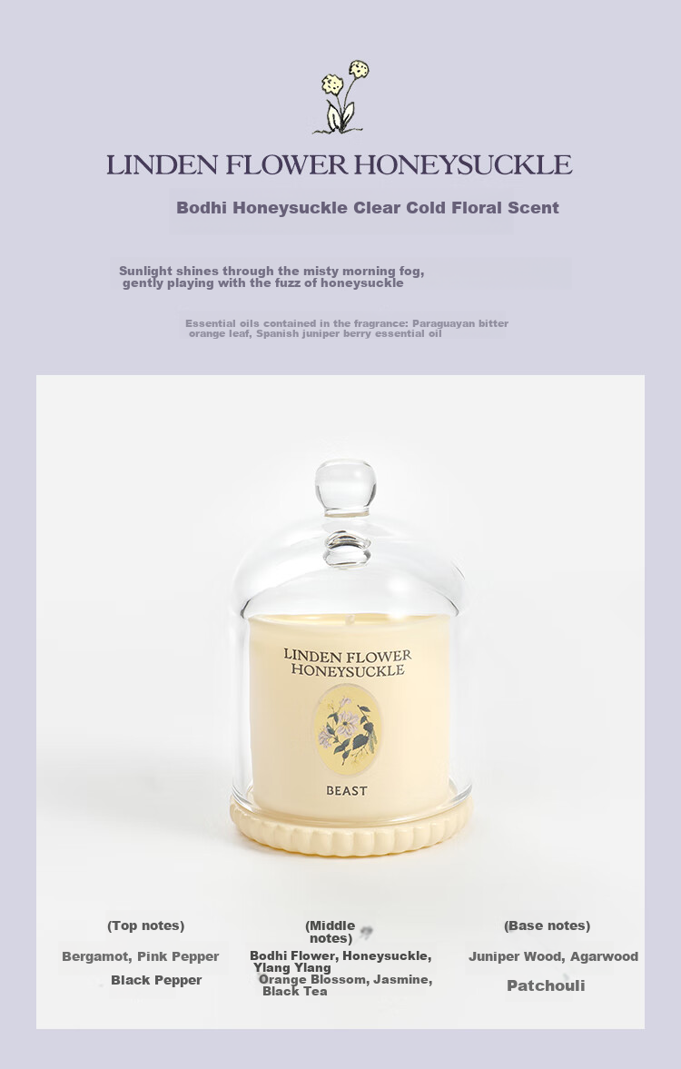 THE BEAST Goddess's Flower Crown Locket Gift Box, Aromatherapy Candle, Indoor Fragrance, Mid-Autumn Festival And Birthday Gift 8