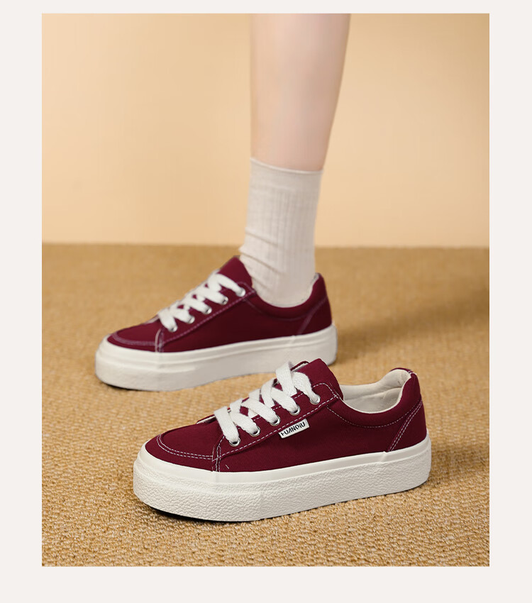 Global Canvas Shoes Women 2026 New Versatile Student Casual Sports Niche Thick Sole Sneakers 16