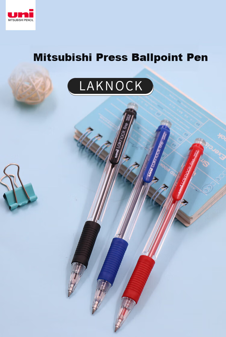 Uni Mitsubishi SN-101 Retractable Ballpoint Pen, Smooth Writing, Red, 0.7mm, Pack of 12 1
