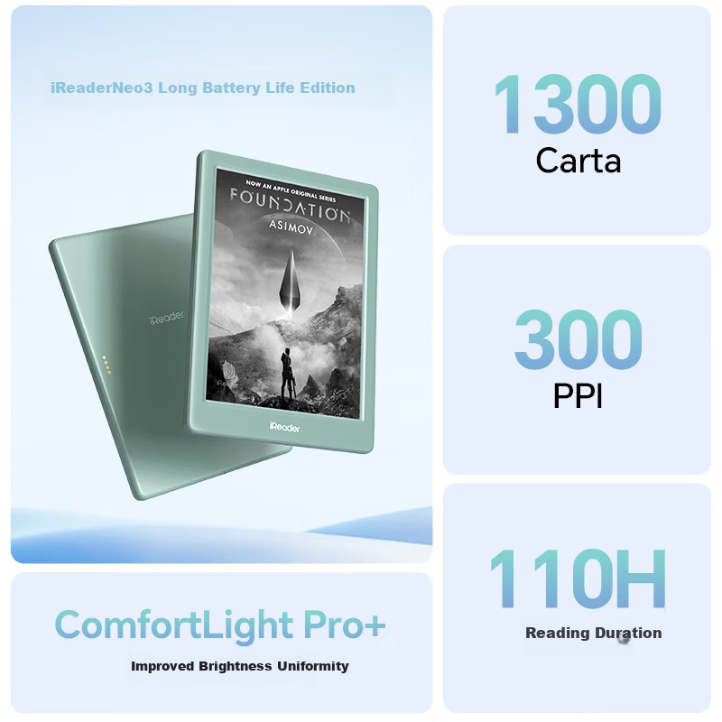 IReader [New Product Launch] Neo3 Long Battery Version, 6-Inch E-Reader, Smart Reading Device, AI E-Ink Screen E-Book Reader, Tablet for Reading, Learning, And Comics, Yugu
