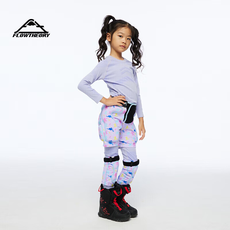 Flow Theory Kids Ski Protective Gear Hip and Knee Pads Anti-Fall Shockproof Ski Underwear Thickened Set
