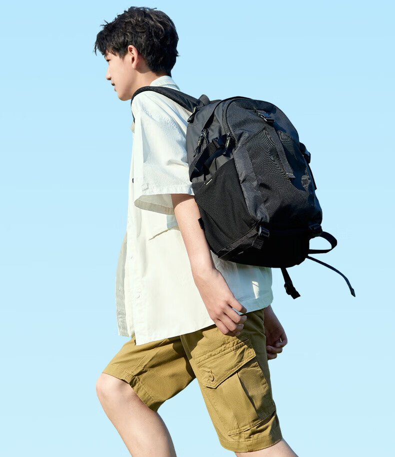 SHUKIKU Qingxing Backpack Youth Fashion Lightweight Travel Bag Large Capacity School Bag for High School Students Black 3