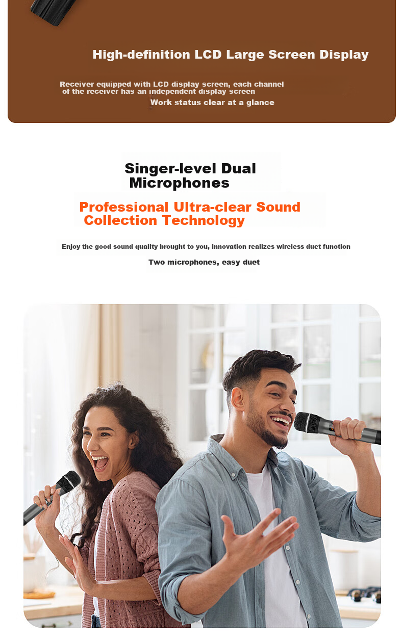 BBS G-28 [Flagship Bestseller], Wireless Microphone System, UHF Dual-Channel Professional Teaching Microphones, Stage Host Microphones, KTV Home Karaoke System for Family Use 15