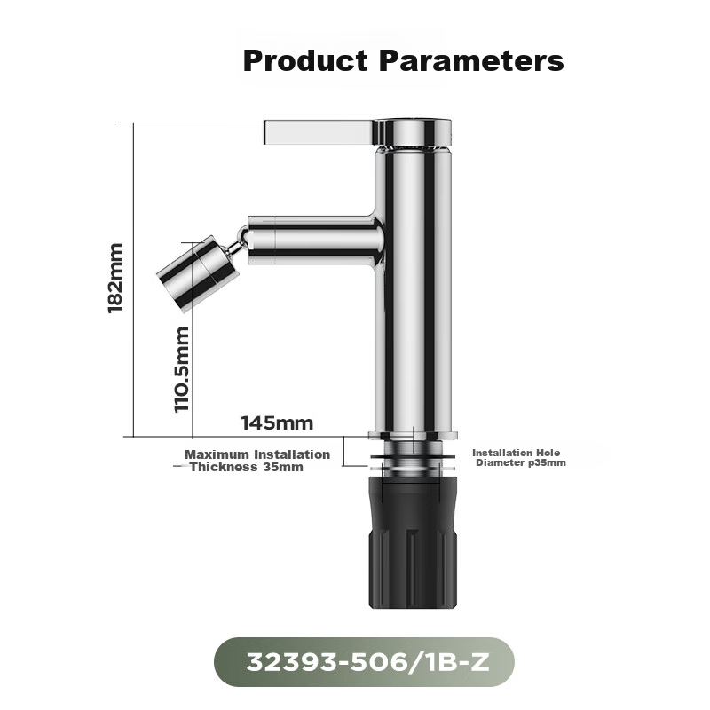 JOMOO Universal Water Outlet Basin Faucet, Bathroom Hot And Cold Dual Control Faucet, 32393-506/1B
