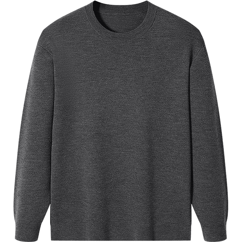 GXG Men's Solid Jacquard Knit Sweater Commuter Base Shirt Gray 180/XL