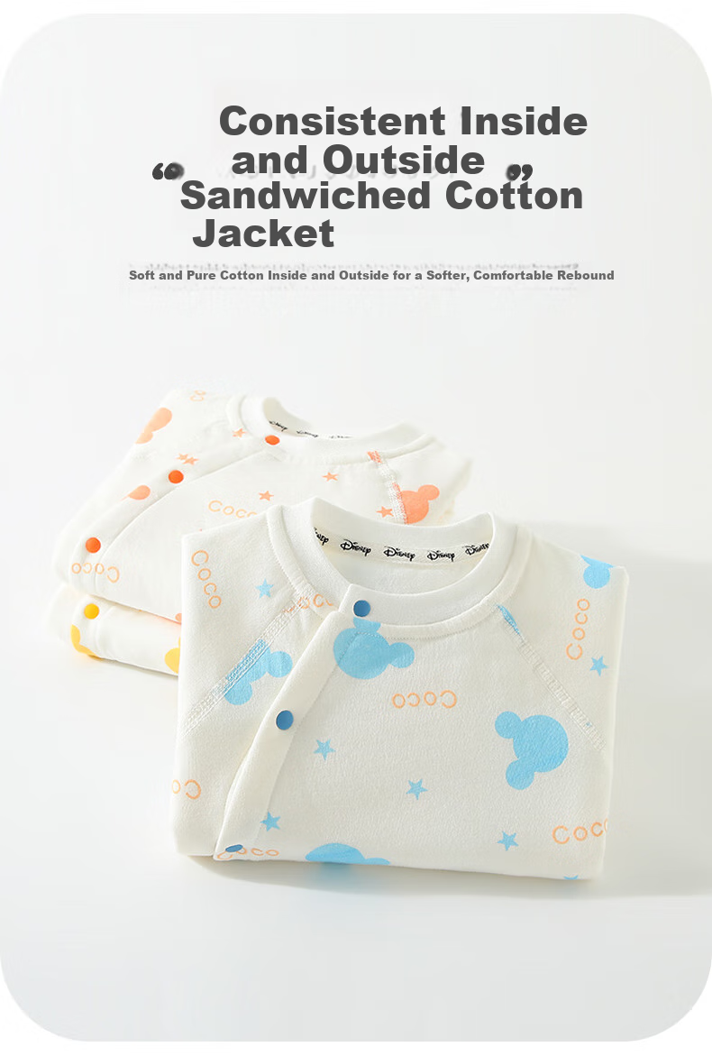 Disney Infant Clothes, 60g Newborn Onesie, Padded Full Moon Baby Romper, Hundred Days Sleepwear, Spring Autumn Winter Seaso 4