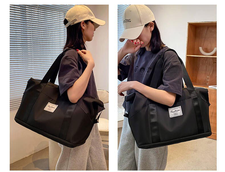 Tangshi Large Capacity Travel Luggage Bag for Women with Wheels Lightweight Foldable Durable Handheld Travel Bag 12