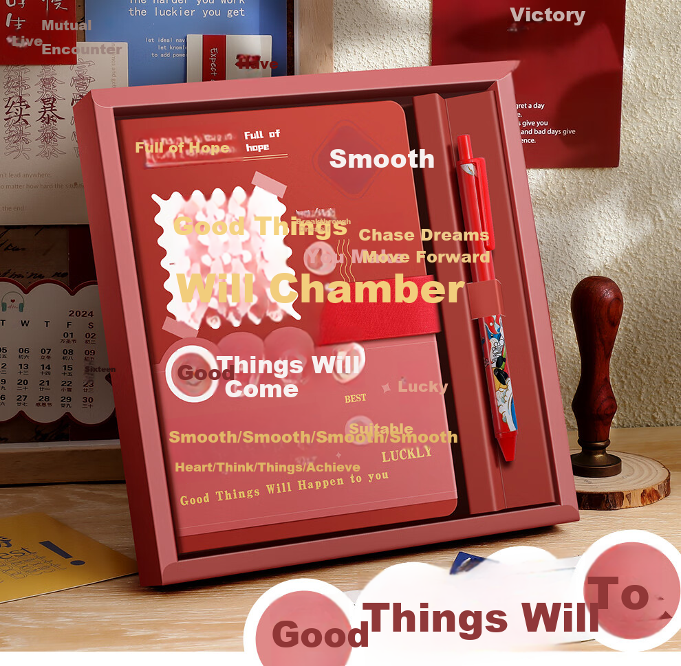 Zuolanzhe Wind-Blowing And Wave-Breaking Notebook Stationery Gift Box, High School Entrance Exam Encouragement, Inspirational Eighteen-Year Adult Ceremony Birthday Gift, Companion Gift, Graduation Gift for Classmates, Go-Getters Blessing Gift 4
