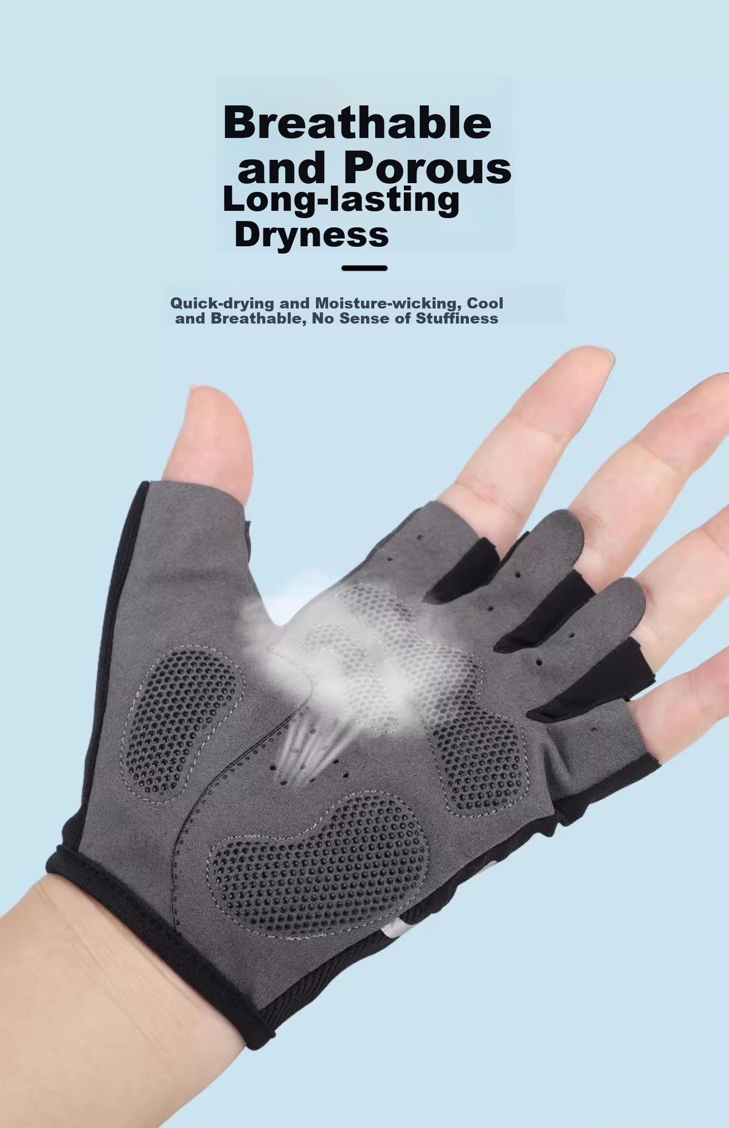 WestBiking Bicycle Fingerless Riding Gloves, Breathable Short Fingers for Summer And Autumn Seasons 7