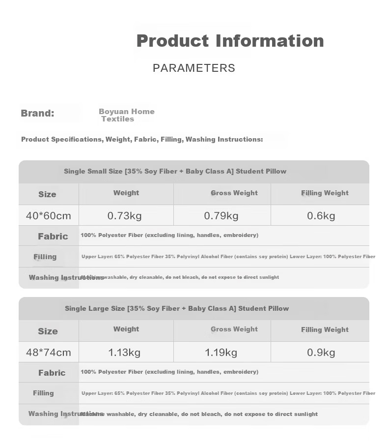 BEYOND Home Textile Student Dormitory Pillow Core, Breathable And Soft Children's Pillow Core, Student Pillow, Single Pack, Shuxiang 48*74cm 12