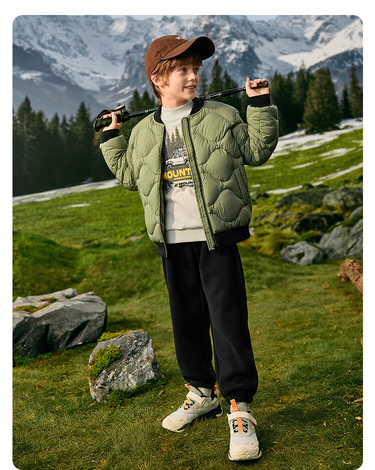 BALABALA Kids Lightweight Warm Down Jacket Boys Girls Outerwear 2025 New Autumn Winter Comfortable Simple Trendy 8