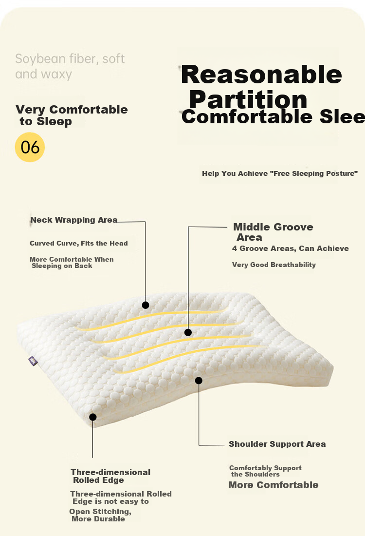 Dohia Pure Cotton Pillow, Mother And Baby Grade A Soybean Fiber Pillow, Student And Adult Pillow Core, Single Pack, 74*48cm 8