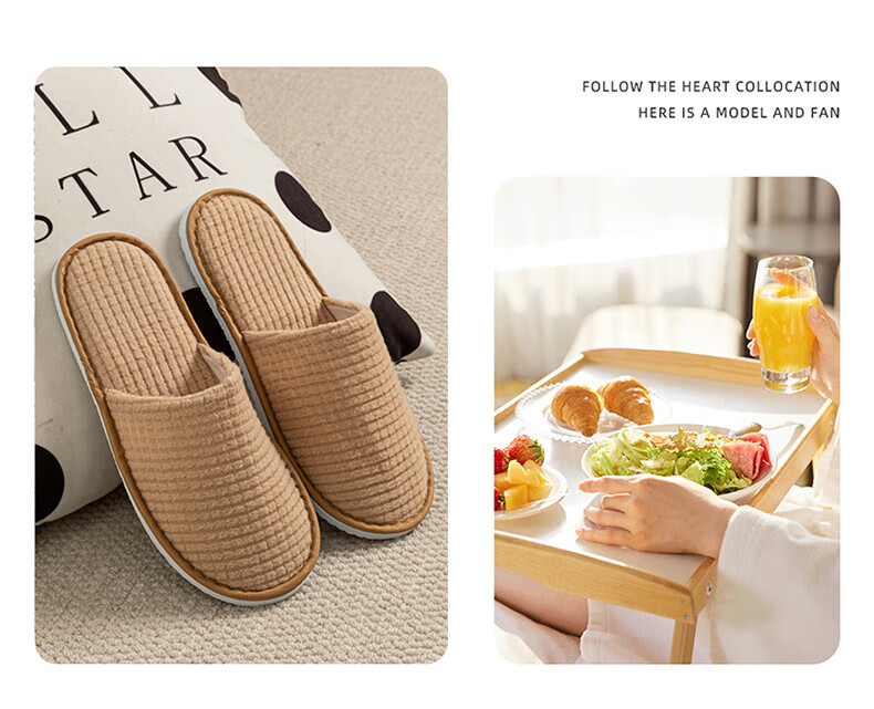 Liomirror Hotel Disposable Slippers Thickened Cotton Indoor Guest Slippers for Men and Women Portable Travel Home Slippers 10