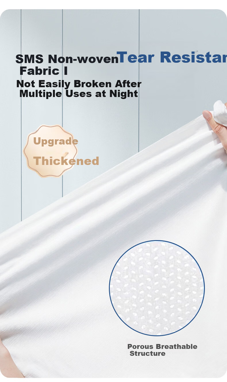 Grace Disposable Sleeping Bag, Hotel Hygiene Travel Bed Sheet Set, Four-Piece Single/double Bedding Set, Integrated Design, 2-Pack 7