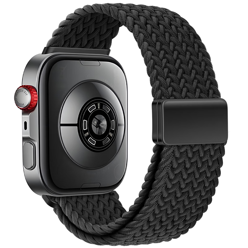 Binghong Compatible Huawei Fit4 Woven Magnetic Strap Huawei Watch Fit4 Strap for Men and Women Huawei Fit4 Pro Strap Huawei Watch Fit3 Strap - Black Graphite