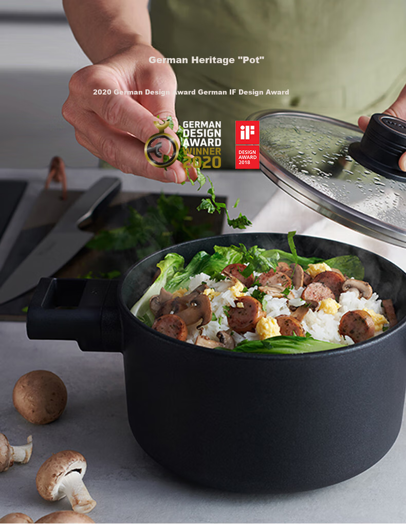 WOLL German Imported Diamond XR Series Soup Pot, Thickened Braising Pot for Home Use, Compatible with Gas Stoves 1