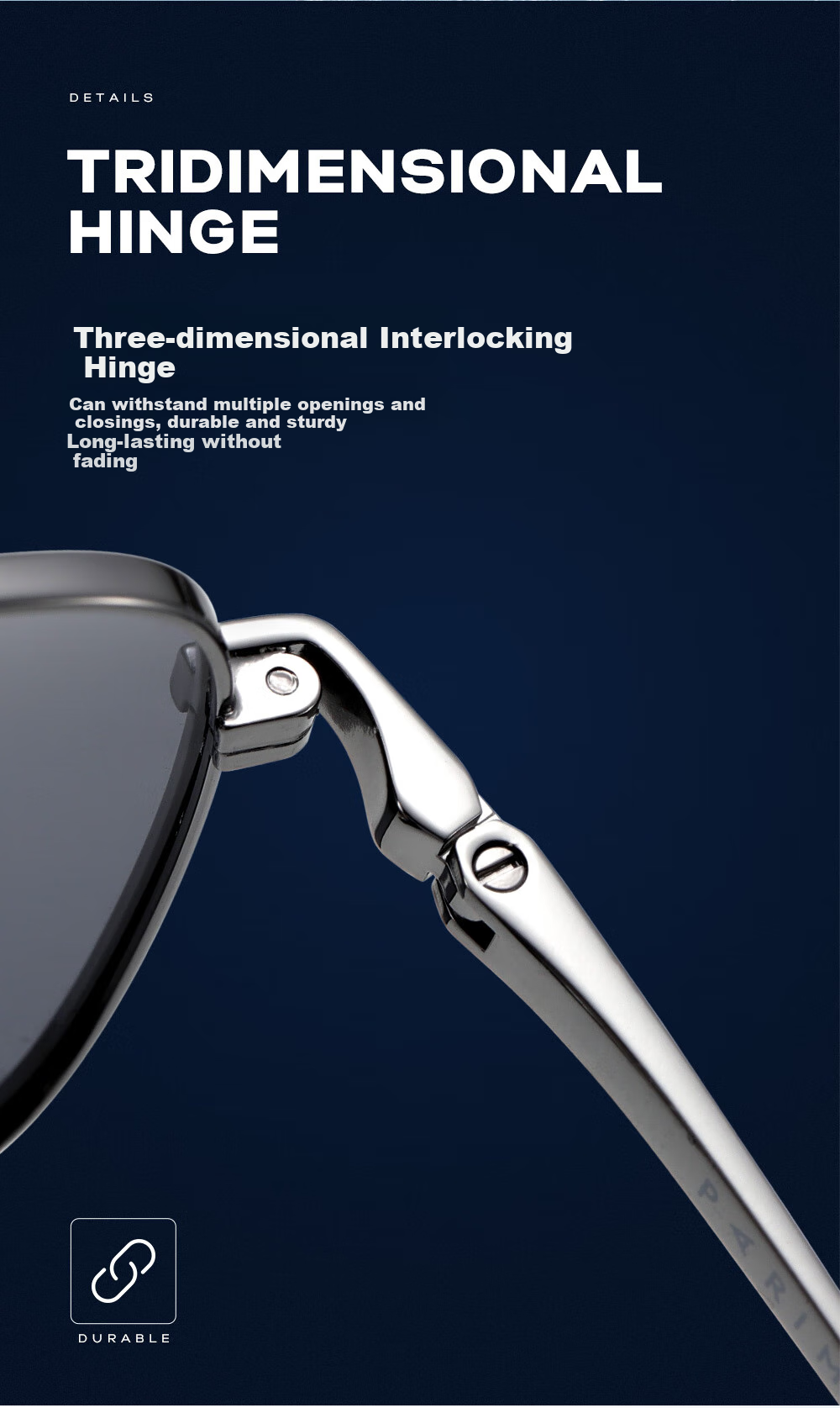 PARIM Sunglasses for Men, Polarized UV Protection Glasses, Square Large Frame Sunglasses, Trendy Driving Glasses, Sun Protection Fishing Glasses 7