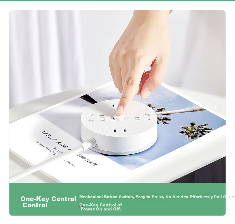 BULL Power Strip / Extension Cord / Surge Protector / Multi-Outlet Strip / Power Bar with Round Socket, 3 USB Ports + 3 Outlets with Master Switch, 1.8 Meters, Zhuyu Pink, GN-R203U 10