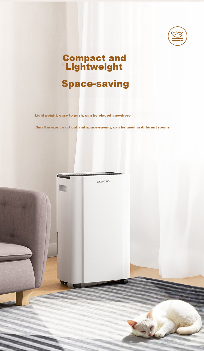 DOROSIN Dehumidifier, Dehumidification Capacity 21 Liters/day, for 42㎡ Home Use, Quiet Operation, Basement Clothes Drying And Dehumidification Device, Guest Bedroom Moisture Absorber And Dryer ER-20 8