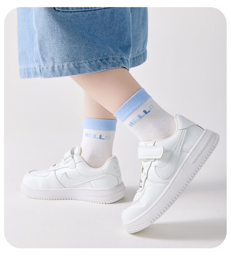 Cosmo Lady Kids Boys Summer Thin Mesh Mid-Calf Sports Cotton Socks 5 Pairs L 8
