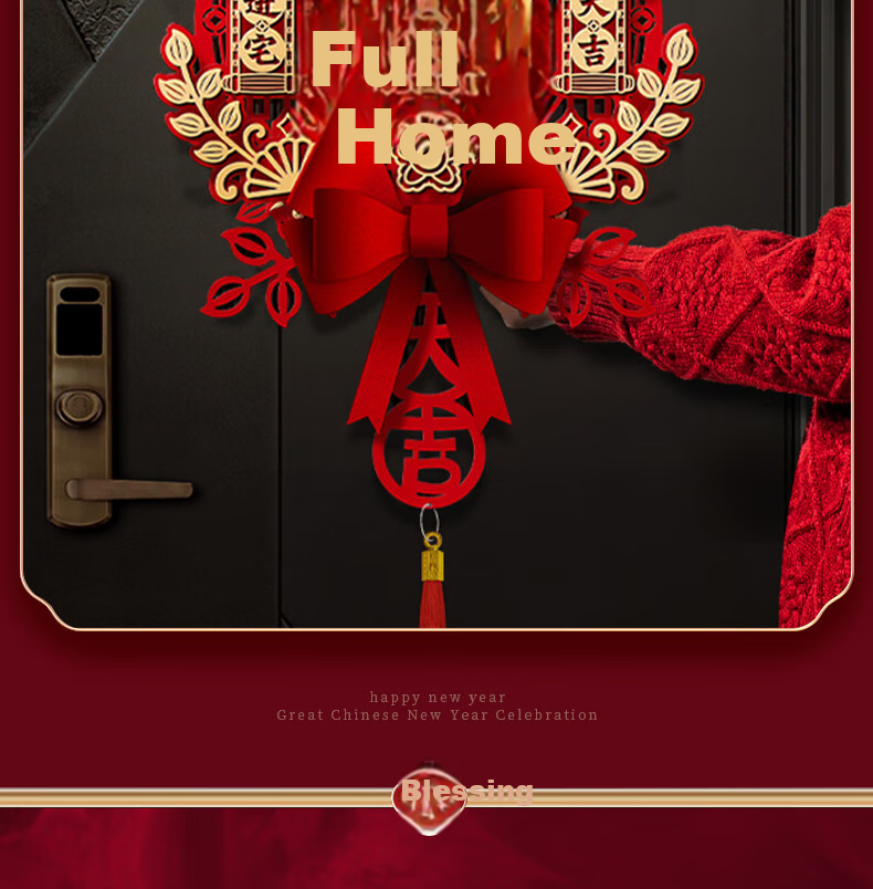 Ounizi Housewarming Ceremony Decoration Set, Essential Items for Moving into A New Home, Complete Decorative Kit Including Chinese Knots And Dressing Up 7