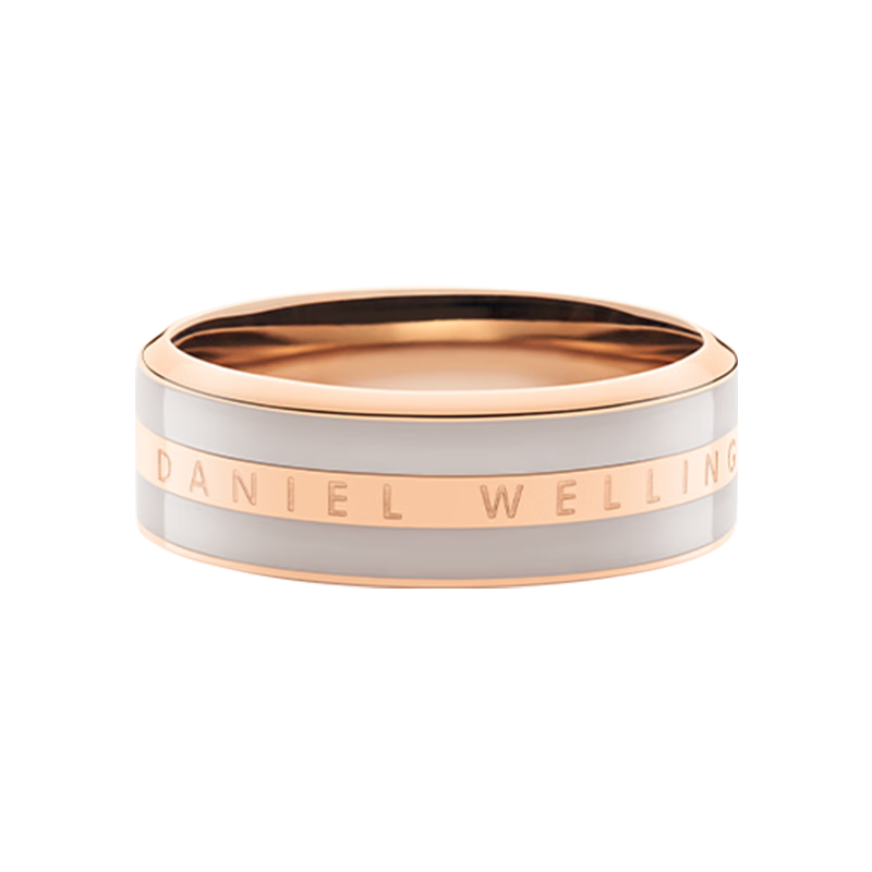 DanielWellington DW Ring for Women, Morning Mist Gray Rose Gold Size 48 Couple Rings DW053 Birthday Gift for Wome
