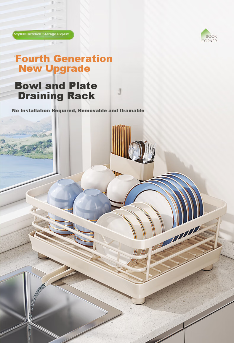 Shuaishi Kitchen Dish Storage Rack, Bowl And Chopstick Drainer, Drying Organizer, Utensil Holder, Complete Set of Kitchen Tools 1