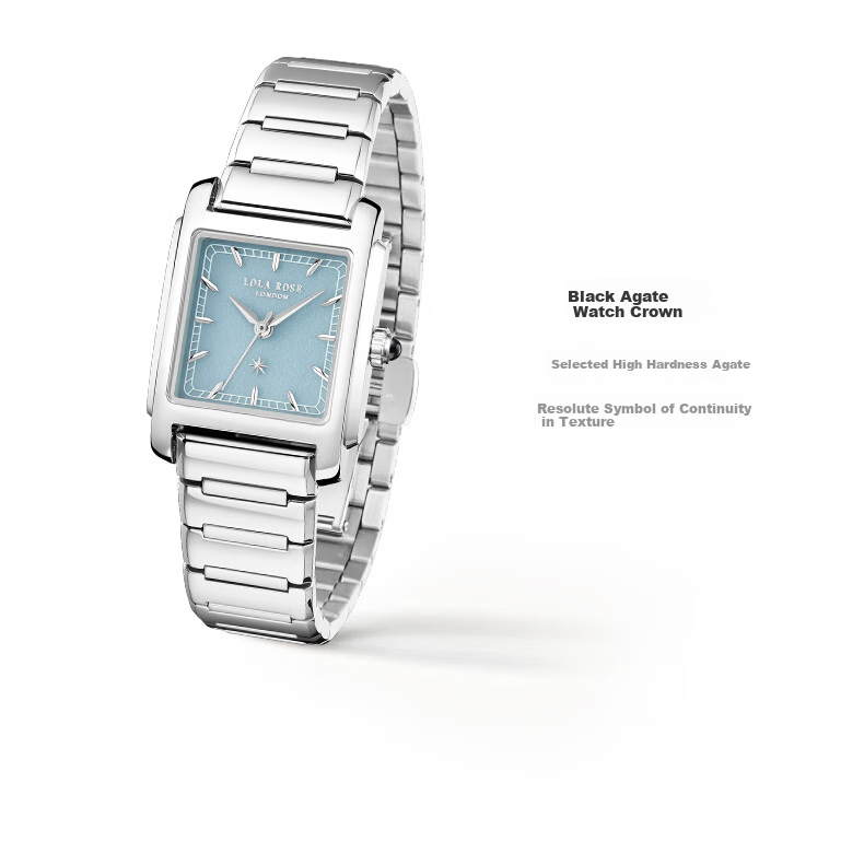 LOLA ROSE Urban City Tour Small Square Watch for Women, Versatile Commuter Birthday Gift for Girls 13